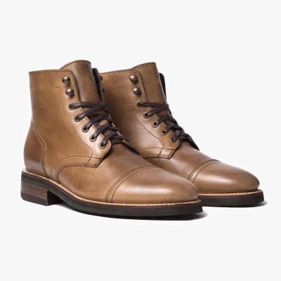 Thursday Boots Captain Men's Lace-Up Boots Brown | NZ03INZCL