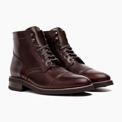 Thursday Boots Captain Men's Lace-Up Boots Brown | NZ48RMAHI