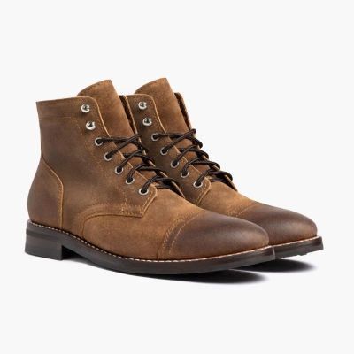 Thursday Boots Captain Men's Lace-Up Boots Brown | NZ50VXOHZ