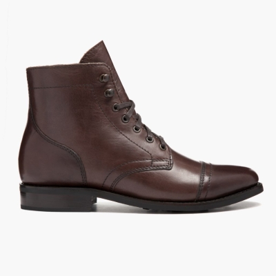 Thursday Boots Captain Women's Lace-Up Boots Brown | NZ40YHUIZ