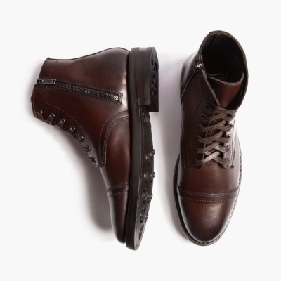 Thursday Boots Major Men's Lace-Up Boots Brown | NZ73WEIYA