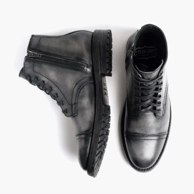 Thursday Boots Major Men's Lace-Up Boots Grey | NZ94NOSUK