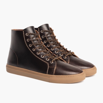 Thursday Boots Premier Men's High Top Sneakers Brown | NZ25HYCKL