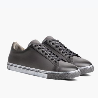 Thursday Boots Premier Men's Low Top Sneakers Grey | NZ63TEDRG