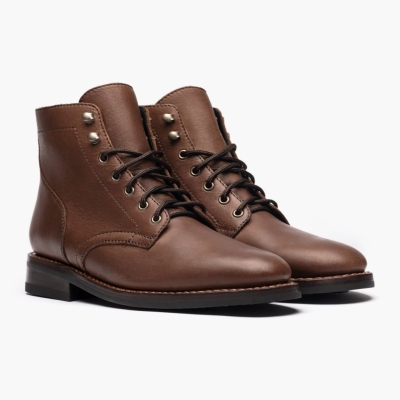 Thursday Boots President Men's Lace-Up Boots Brown | NZ15GZKTU