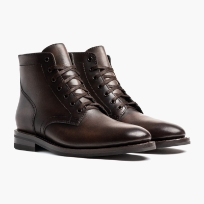 Thursday Boots President Men's Lace-Up Boots Brown | NZ37EVXUW