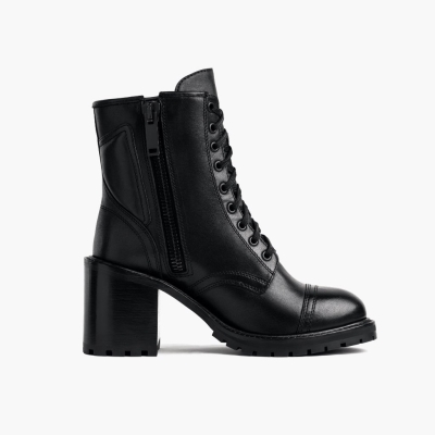 Thursday Boots Rebel Women's Lace-Up Boots Black | NZ68YCZUG