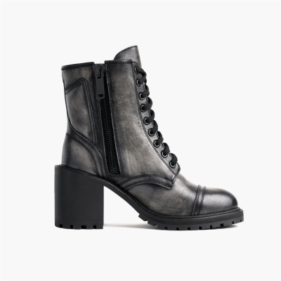 Thursday Boots Rebel Women's Lace-Up Boots Grey | NZ92ZXFIE