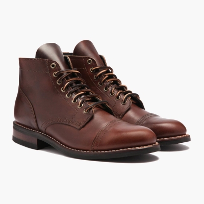 Thursday Boots Vanguard Men's Lace-Up Boots Brown | NZ21JSWNC