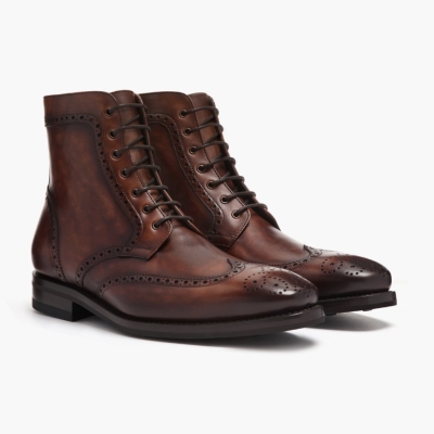 Thursday Boots Wingtip Men's Lace-Up Boots Brown | NZ41TWUCO